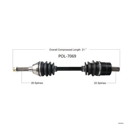 Wide Open OE Replacement CV Axle for POL FRONT L/R SPORTSMAN 450/500/700/800 06 POL-7069